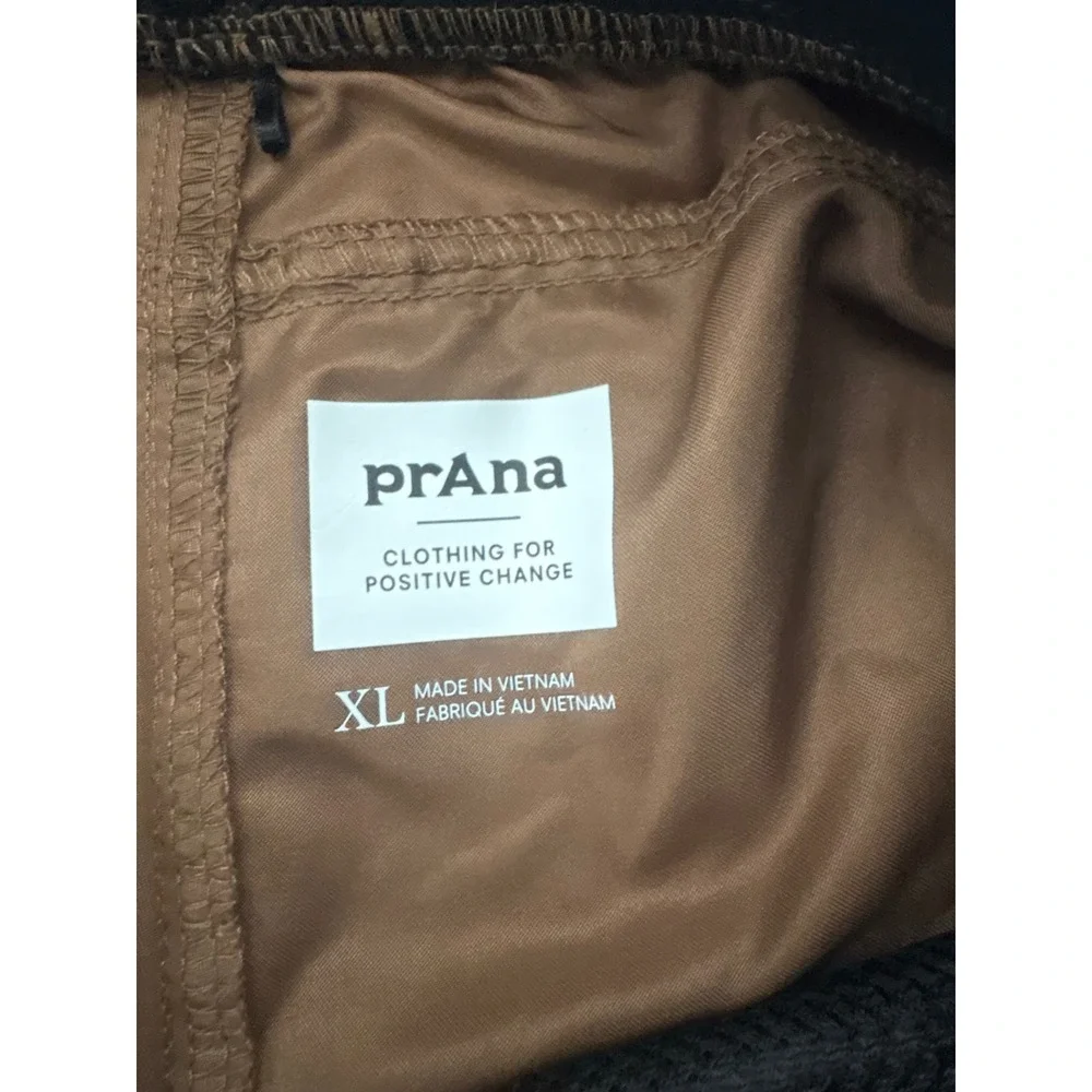 Prana Mojo Shorts Mens XL Brown Elastic Waist Athletic Hiking Yoga Outdoor